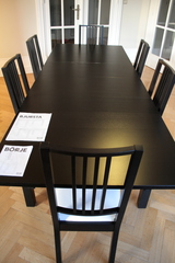Dining table with 6 chairs